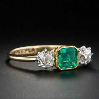 Victorian Emerald and Diamond Ring