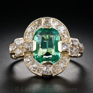Victorian Emerald and Diamond Ring