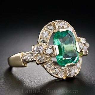 Victorian Emerald and Diamond Ring