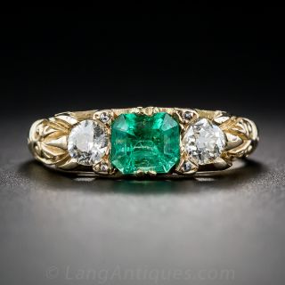 Victorian Emerald and Diamond Ring