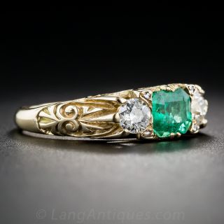 Victorian Emerald and Diamond Ring