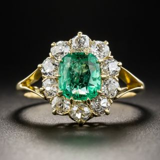 Victorian Emerald and Diamond Ring