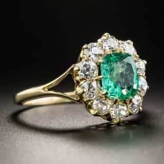 Victorian Emerald and Diamond Ring
