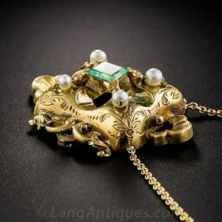 Victorian Emerald and Pearl Necklace
