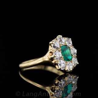 Victorian Emerald & Diamond Ring