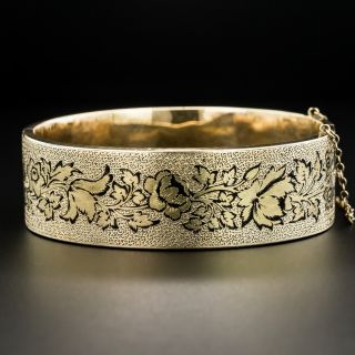 Victorian Enamel Bangle Bracelet - 2