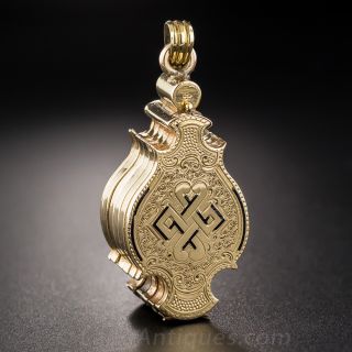 Victorian Enamel Book Locket