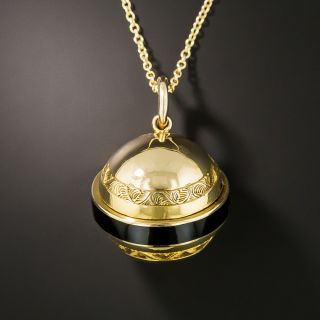 Victorian Enamel Double Locket