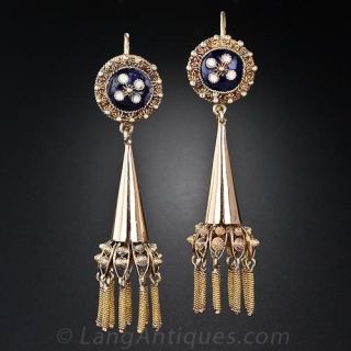 Victorian Enamel Drop Earrings