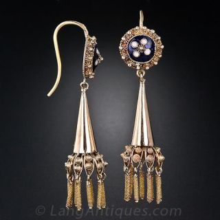 Victorian Enamel Drop Earrings