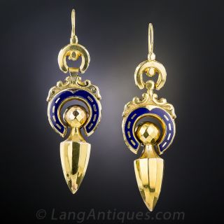 Victorian Enamel Drop Earrings