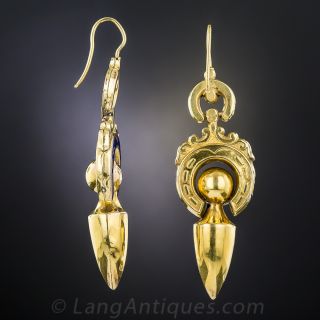 Victorian Enamel Drop Earrings