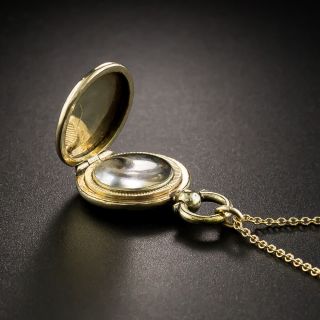 Victorian Enamel Flower Mourning Locket