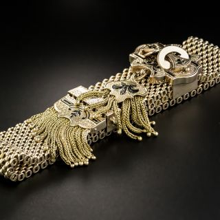 Victorian Enamel Slide Tassel Bracelet