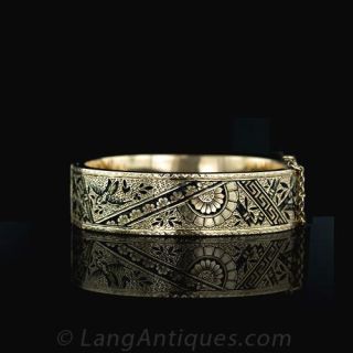 Victorian Enameled Bangle Bracelet