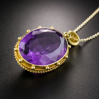 Victorian English Amethyst Pendant