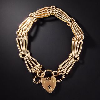 Victorian Gate Bracelet, English 15ct - 1
