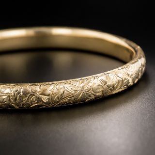 Victorian Engraved Bangle Bracelet - 2