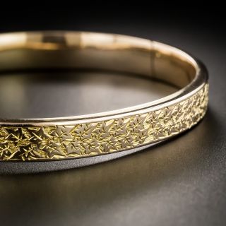 Victorian Engraved Bangle Bracelet - 2