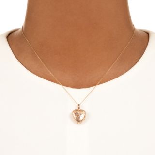 Victorian Engraved Heart Petite Locket, English