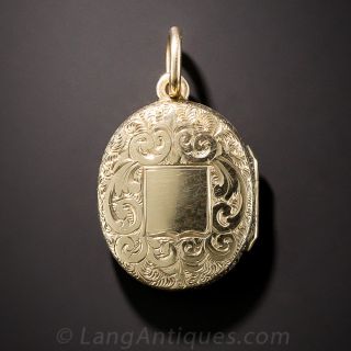 Victorian Engraved Petit Locket