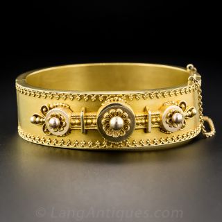 Victorian Estruscan Revival Bangle Bracelet