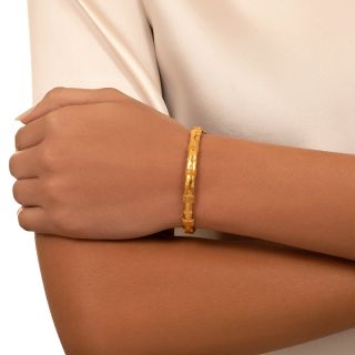 Victorian Etruscan Revival Bangle Bracelet