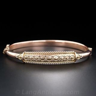 Victorian Etruscan Revival Bangle Bracelet