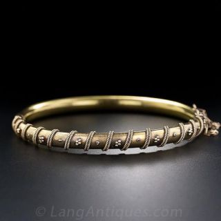Victorian Etruscan Revival Bangle  Bracelet 