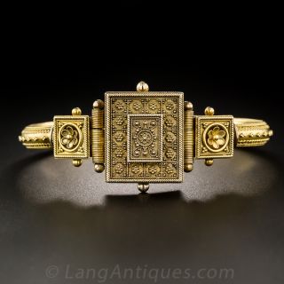 Victorian Etruscan Revival Bangle Bracelet