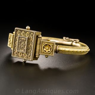 Victorian Etruscan Revival Bangle Bracelet