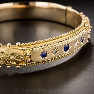 Victorian Etruscan Revival Bangle Bracelet - 2