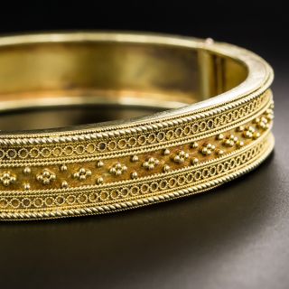Victorian Etruscan Revival Bangle Bracelet - 2