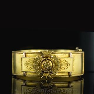 Victorian-Etruscan-Revival-Bangle-Bracelet--Circa-1883-Main-View