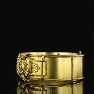 Victorian Etruscan Revival Bangle Bracelet, Circa 1883