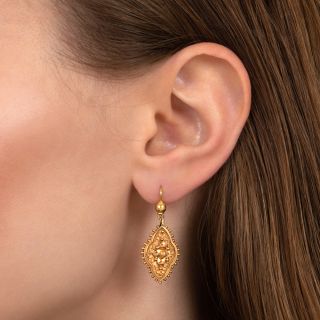 Victorian Etruscan Revival Earrings