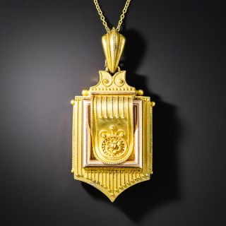 Victorian Etruscan Revival Garter Style Locket - 2