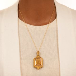 Victorian Etruscan Revival Garter Style Locket
