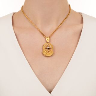 Victorian Etruscan Revival Locket Necklace