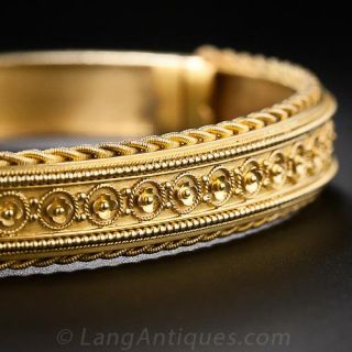 Victorian  Etruscan Revival Style Bangle