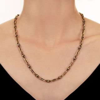 Victorian Fancy Link Gold Necklace