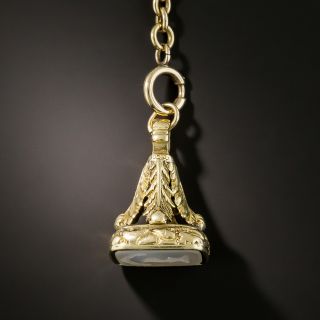 Victorian Feathered Intaglio Fob - 2