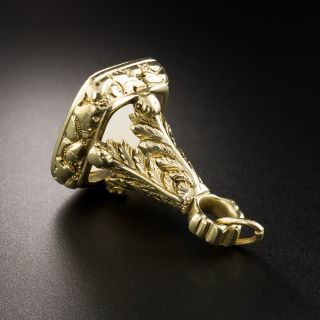 Victorian Feathered Intaglio Fob
