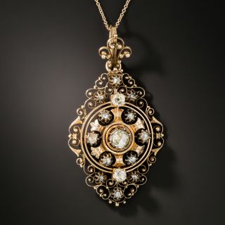 Victorian Filigree Diamond Necklace - 3