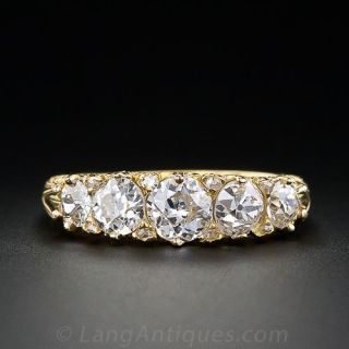 Victorian Five-Stone Diamond Band Ring