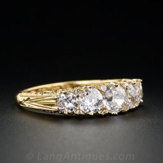 Victorian Five-Stone Diamond Band Ring