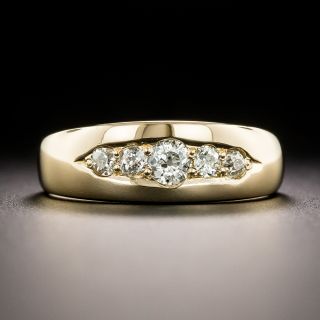 Victorian Five-Stone Diamond Wedding Band - 3
