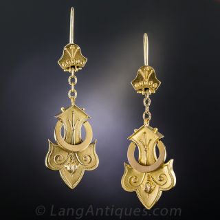 Victorian Fleur-de-lys Earrings - 1