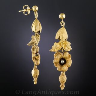 Victorian Flower Dangle Earrings