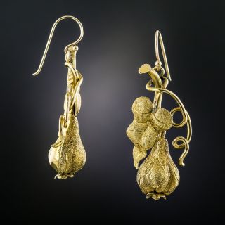 Victorian Flowering Gourd Earrings - 2